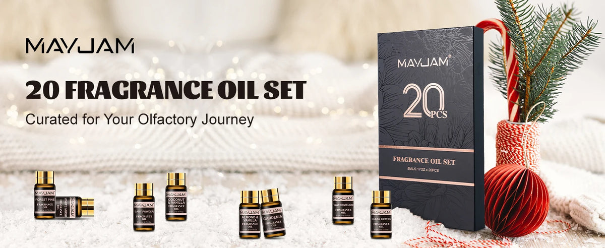 Mayjam Fragrance Oil Set 20 Bottles For Diffuser Candle Making