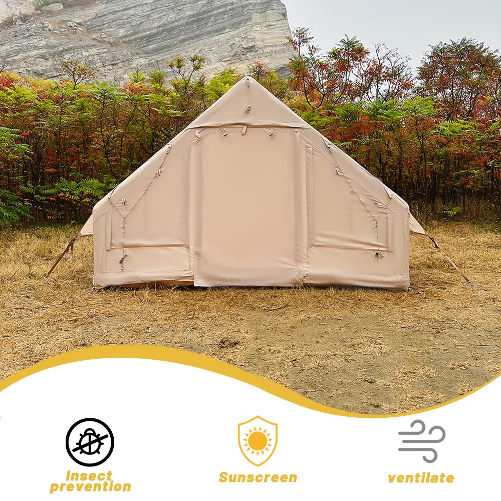 Pakicetus Inflatable Family Camping Tent With Stove Plug
