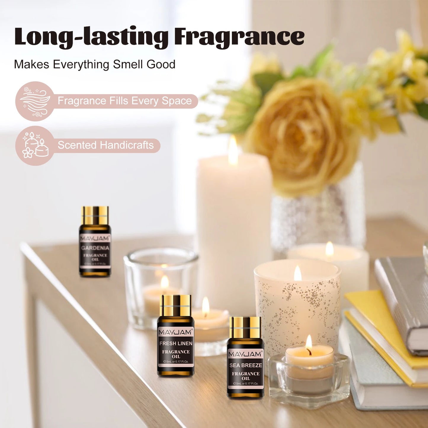 Mayjam Fragrance Oil Set 20 Bottles For Diffuser Candle Making