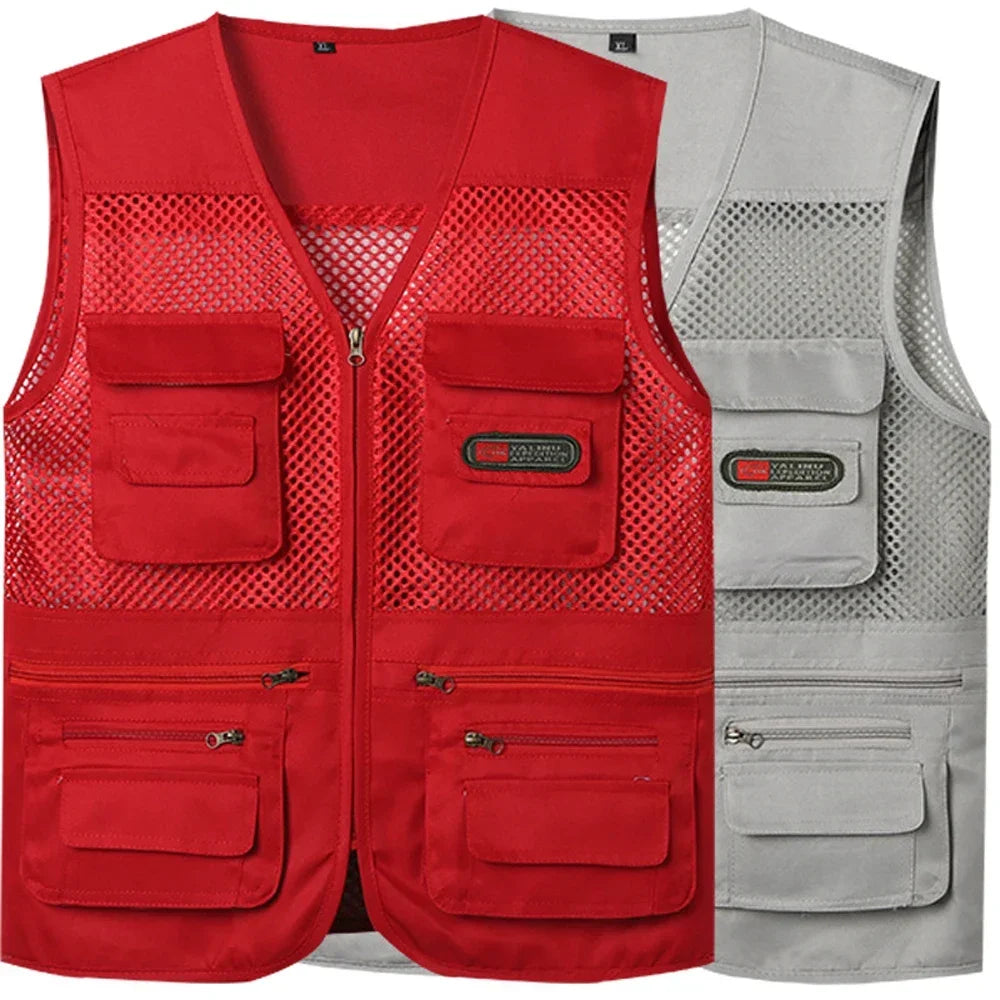 Breathable Mesh Vest With Pockets For Outdoor Enthusiasts