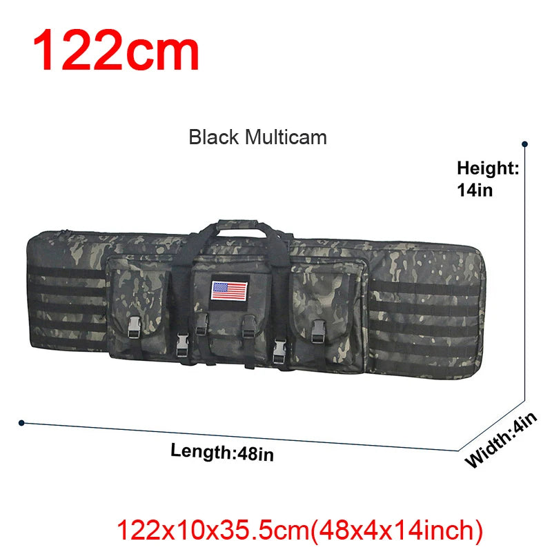 LQARMY Tactical Double Rifle Case Molle Gun Bag Sniper