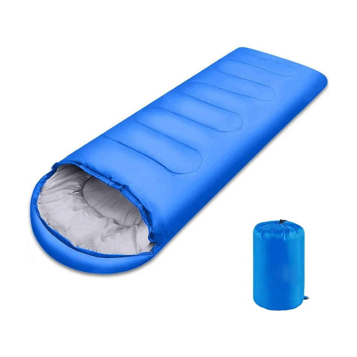 Sleeping Bag Cotton Fill All Season 5to20C Adults Outdoor Camping 210x75cm Envelope Cap Design