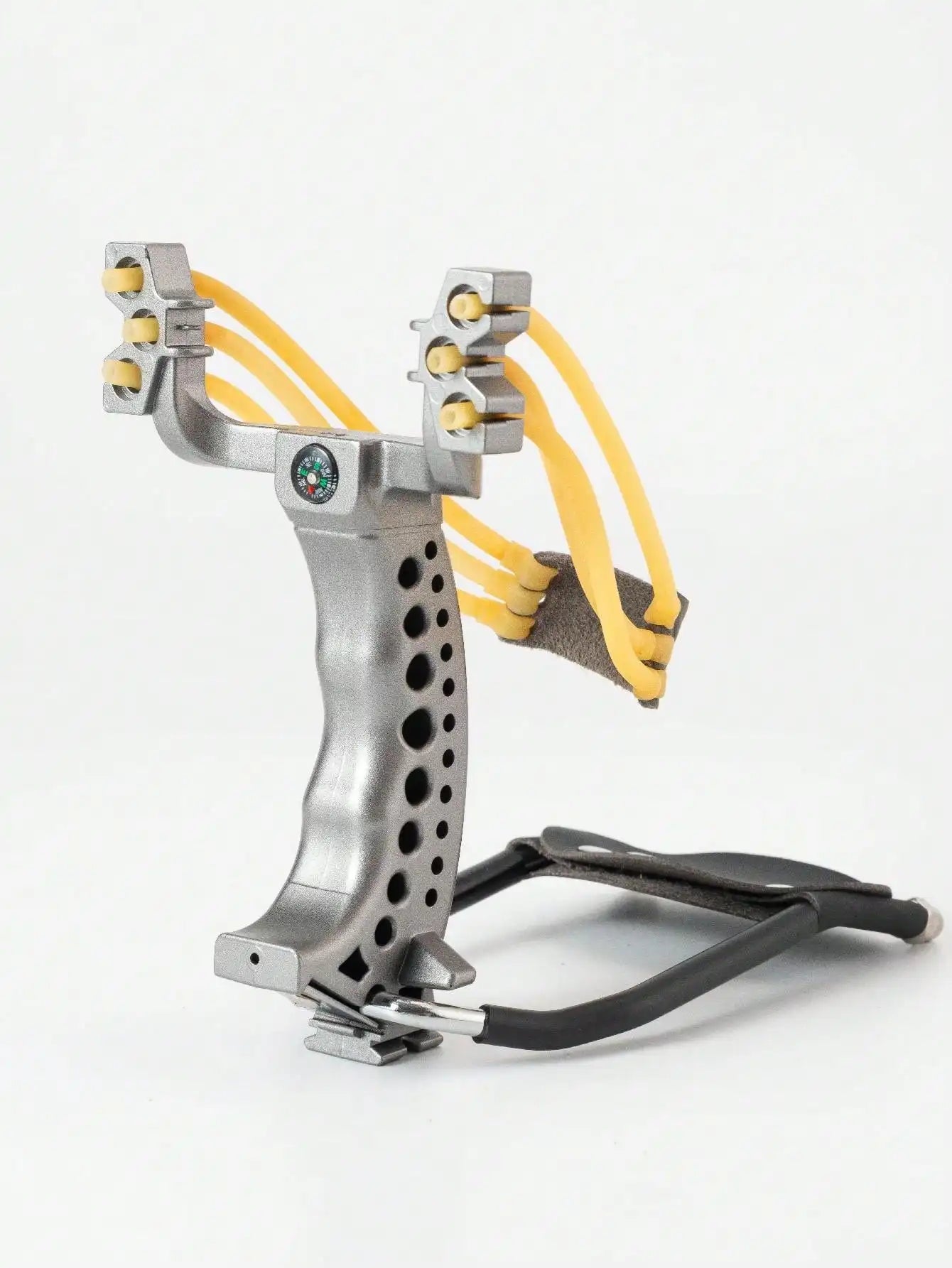 1set High-Power New Type Slingshot With Wrist Guard For Outdoor Hunting, Including Foldable Slingshot And Rubber Band Catapult