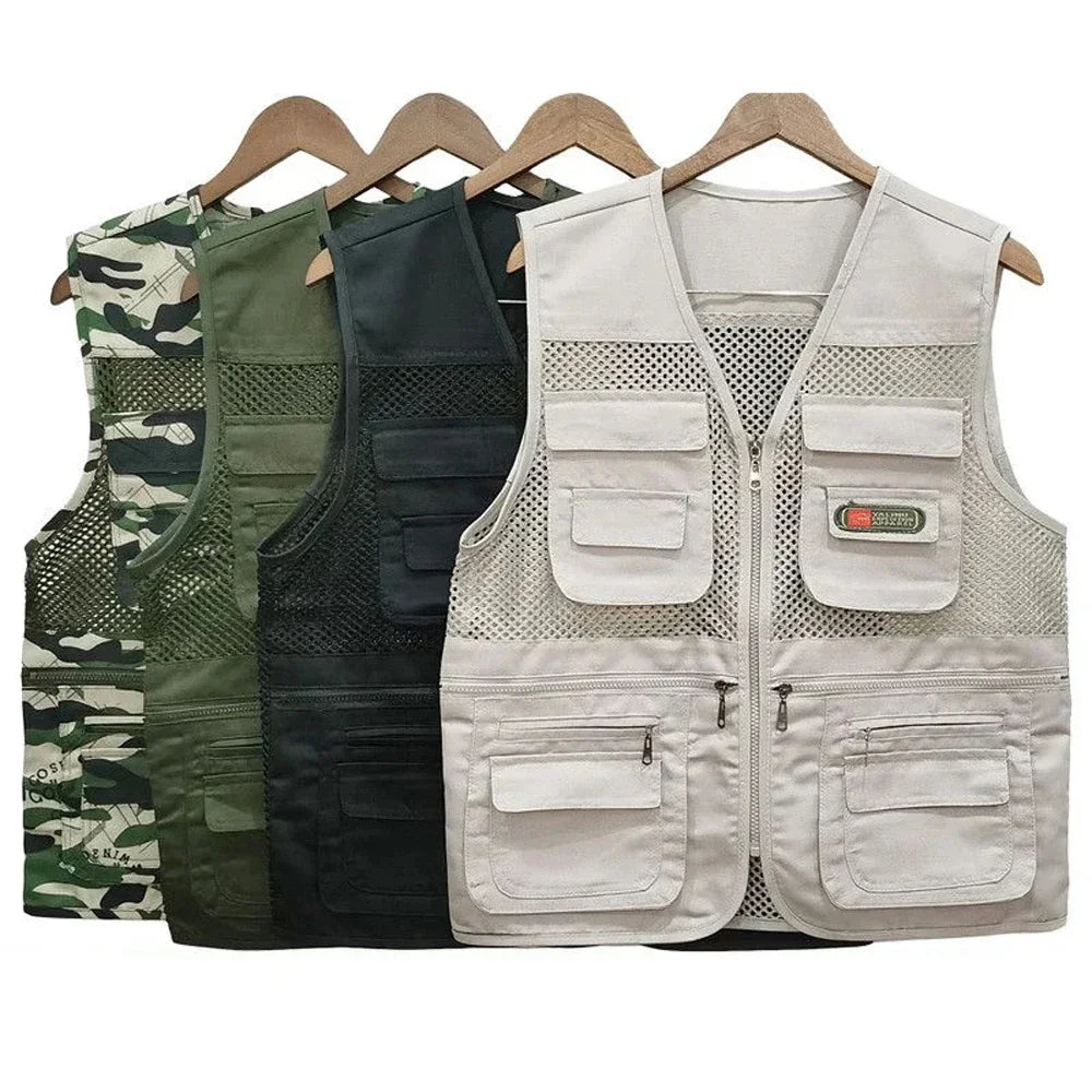 Breathable Mesh Vest With Pockets For Outdoor Enthusiasts