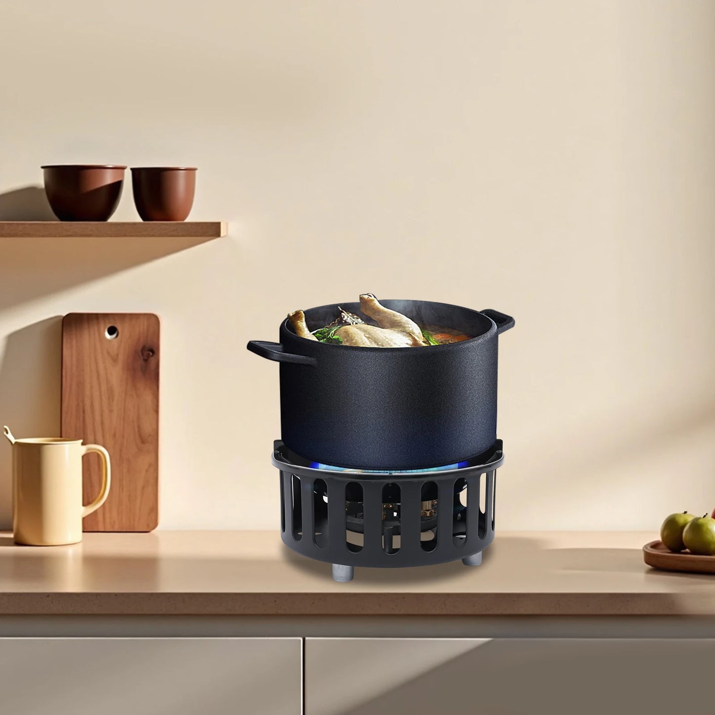 Camping Stove Outdoor Burner Portable Stove with 3 Adapters Gas Stove matching storage bag for frying steaming boiling picnic