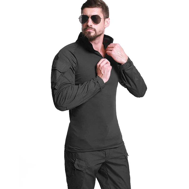 ReFire Gear Men's Long Sleeve Combat Shirt Quarter Zip