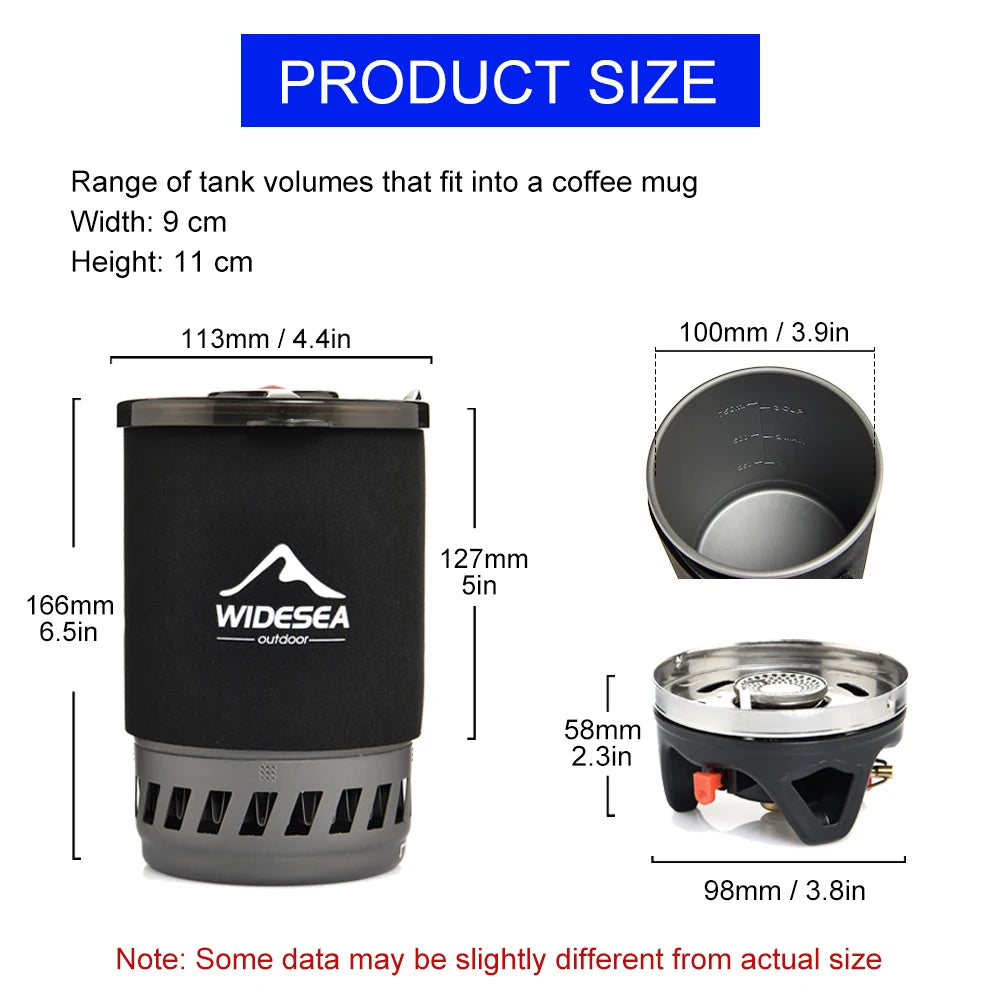 Widesea Camping Cooking System With Heat Exchanger Outdoor Stove